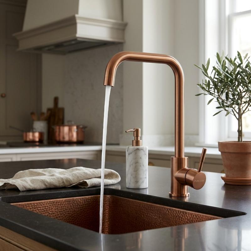 Pure.Sink Elite Steel Pure keukenkraan PVD Koper PS8010-62